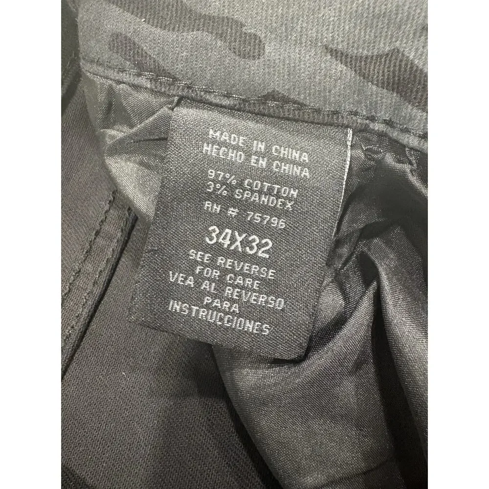 Street Jeans Men's Skinny Fit Camo Distressed Jeans Balck/Gray